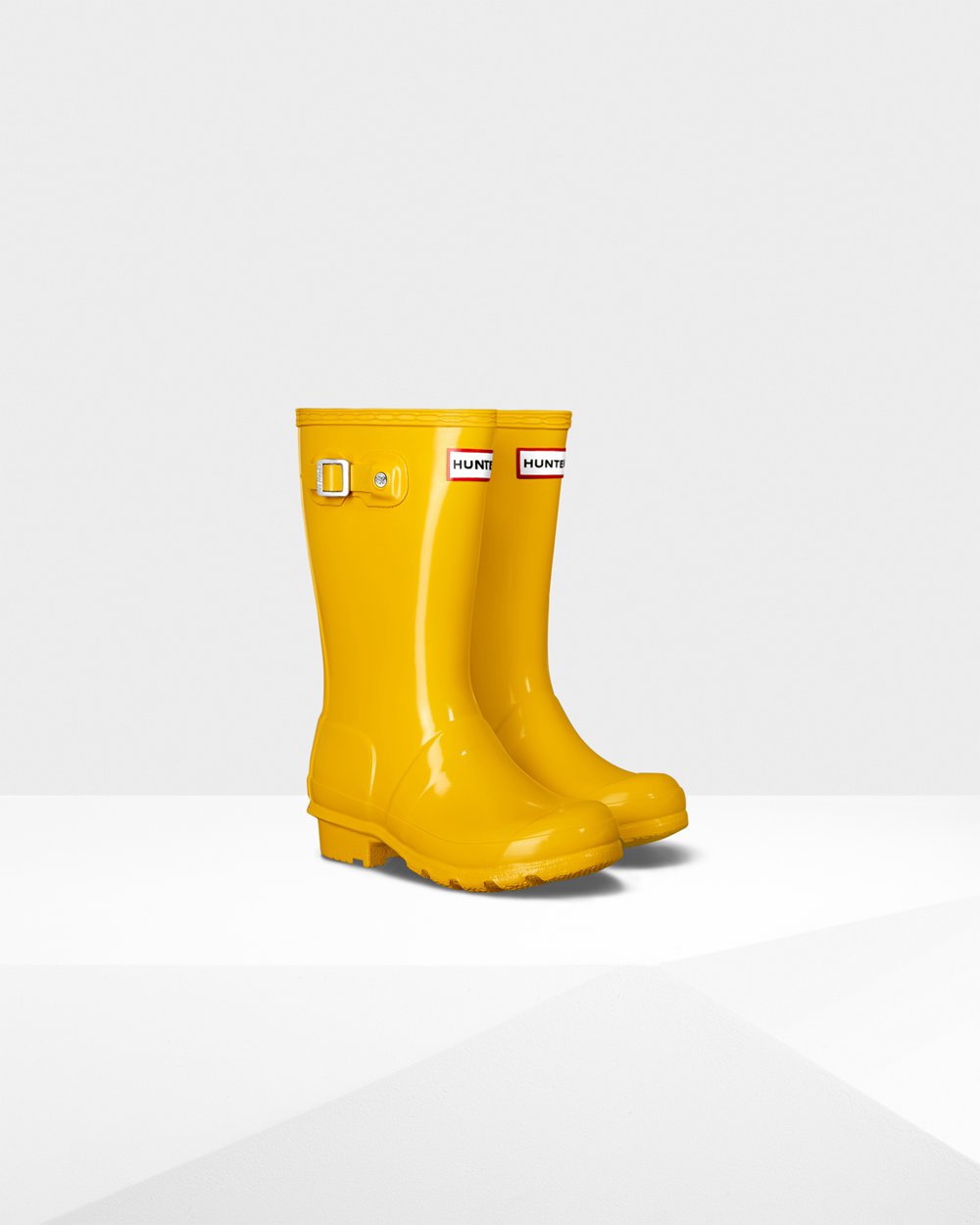 Kids Hunter Original Big Gloss | Rain Boots Yellow | NZ-43012-WSYO